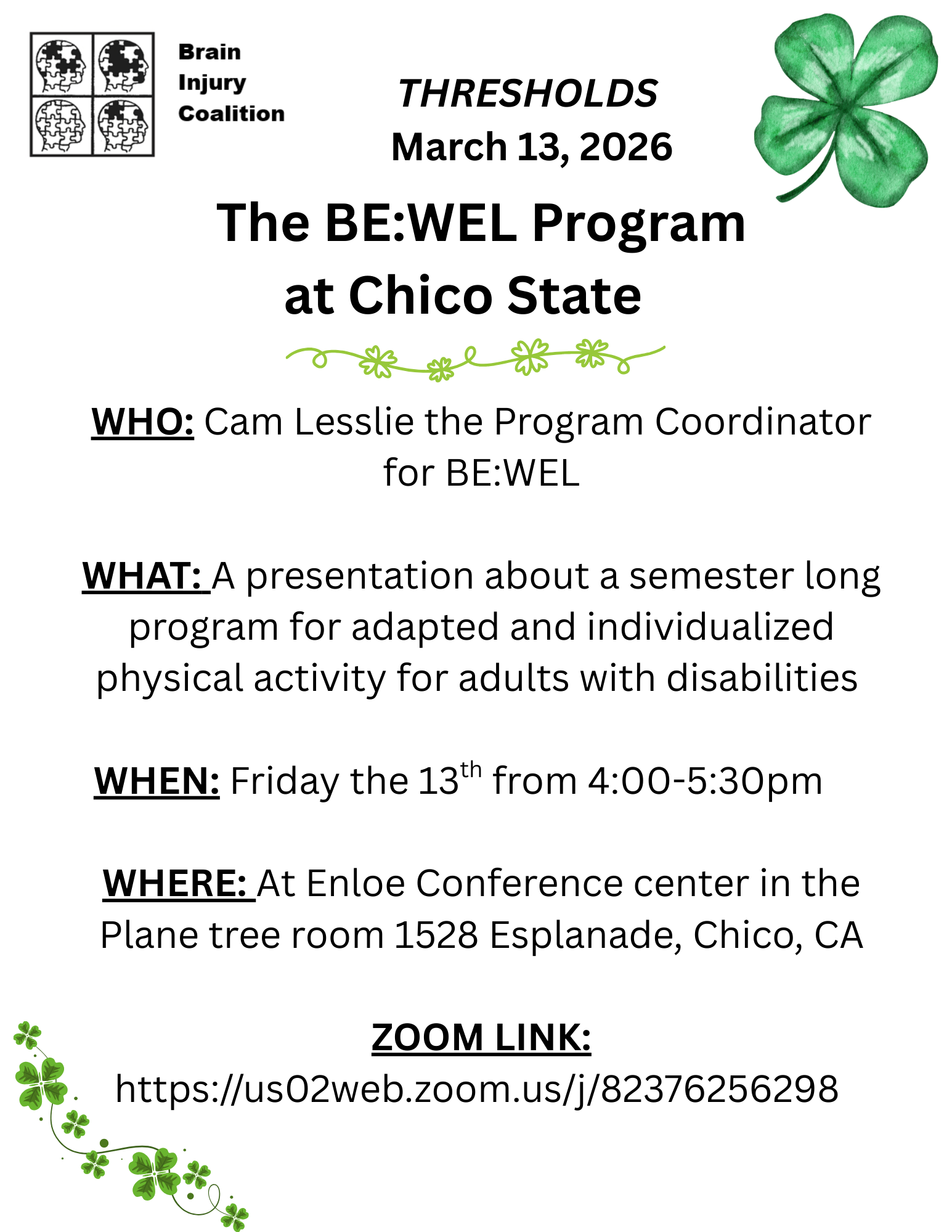 September Thresholds Event Flyer